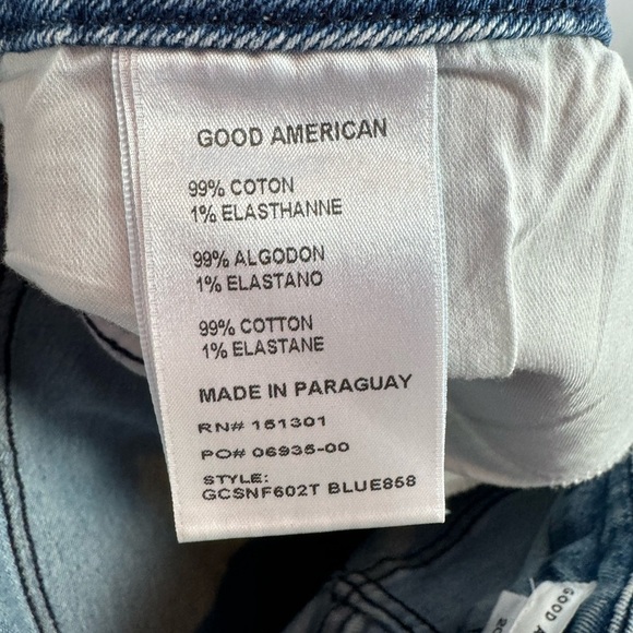 NWT Good American Good Curve Straight Jeans in Blue858 Size 20 - Picture 12 of 13